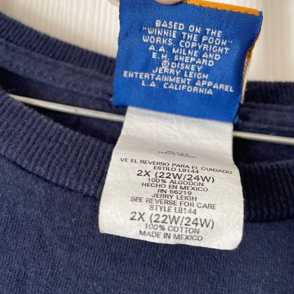 Vintage Winnie the Pooh Mr splendiferous tigger navy blue T tee shirt 2X 22w 24w - Picture 8 of 16